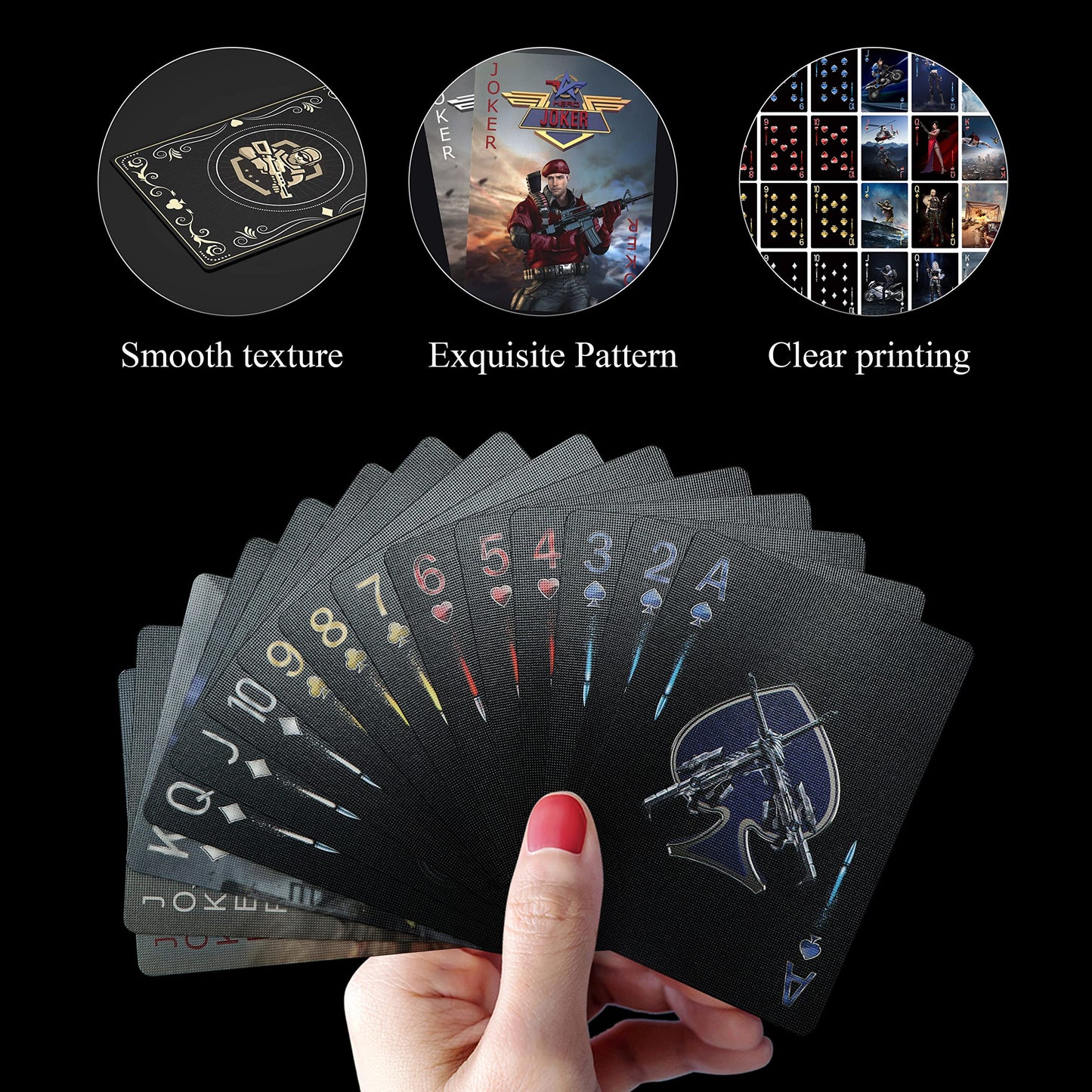 WJPC Warrior Playing Cards – 54-Card Deck with Gift Box (Indoor & Outdoor)