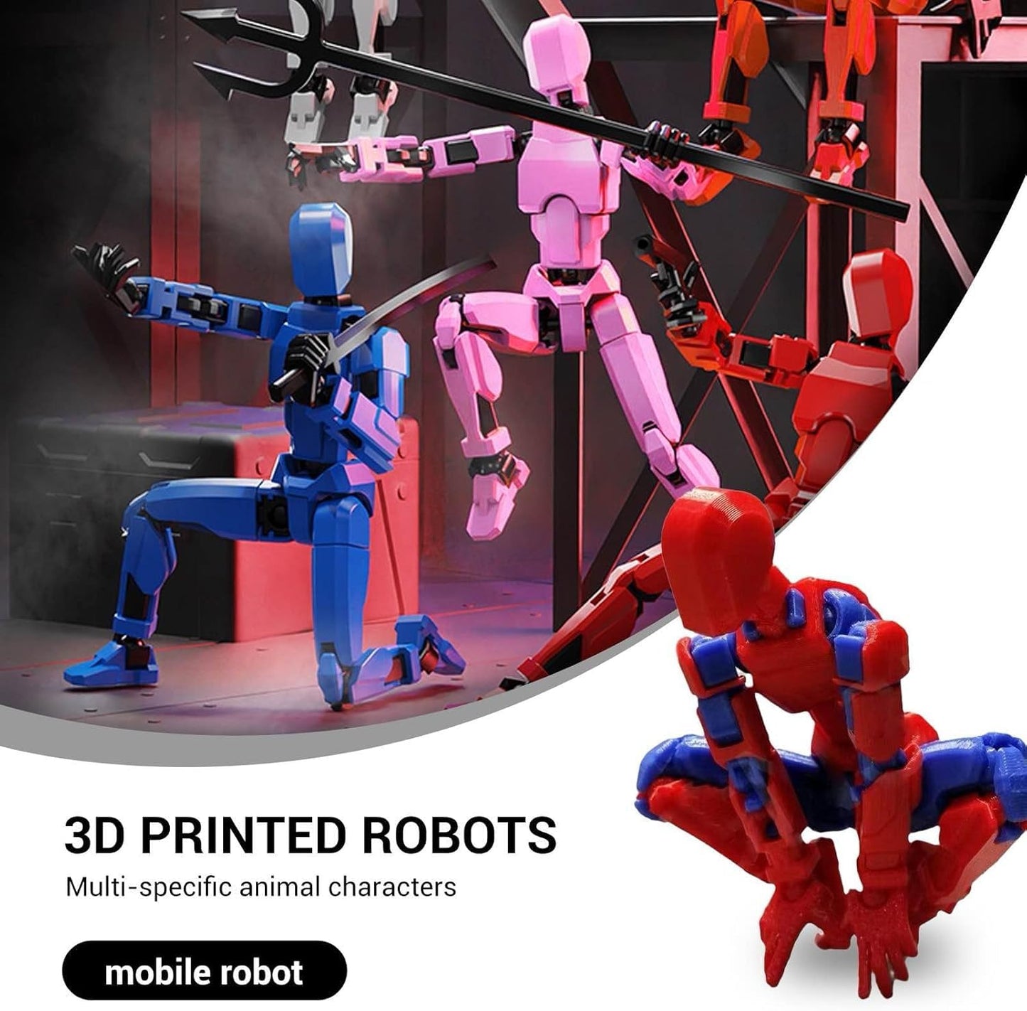 WKSBBTS 6 Pack T13 Action Figures Updated Assembly – Titan 13 & Nova 13 Robot Toy