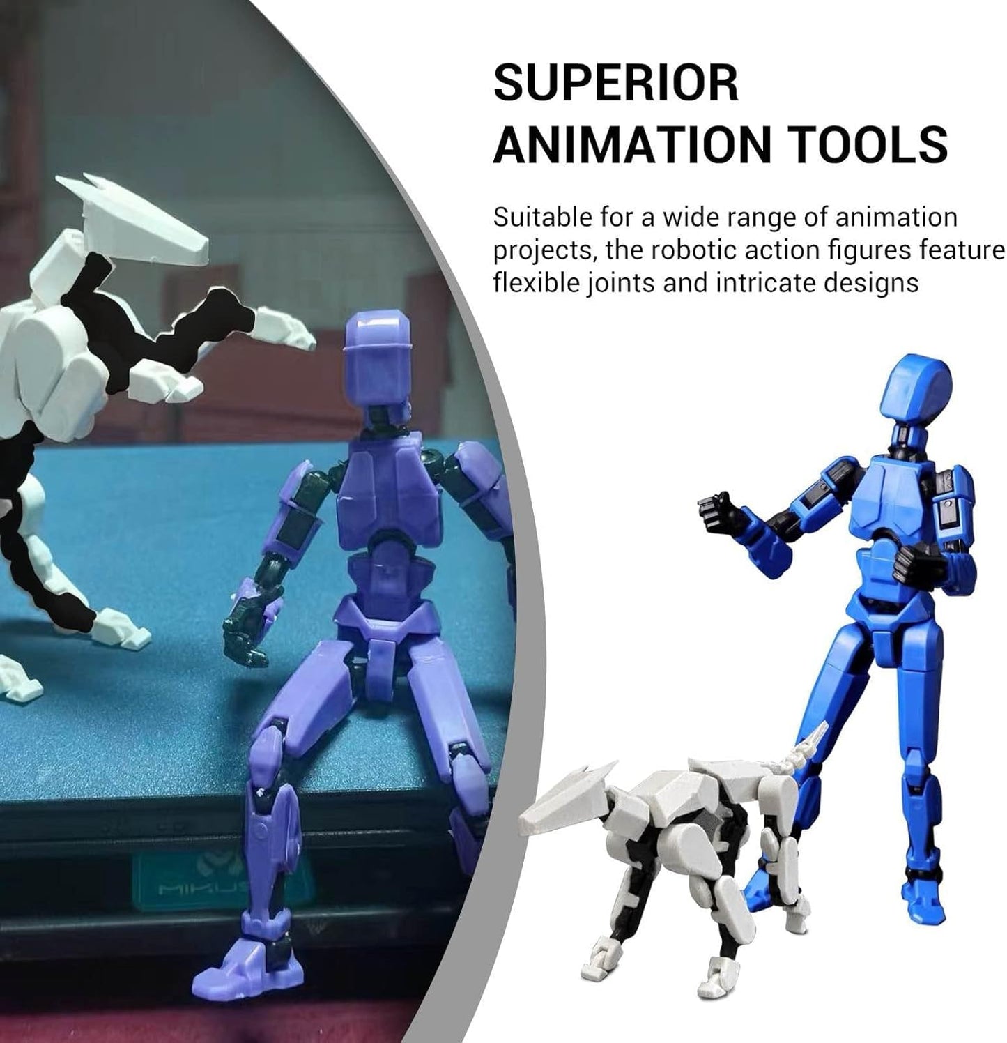 WKSBBTS 6 Pack T13 Action Figures Updated Assembly – Titan 13 & Nova 13 Robot Toy