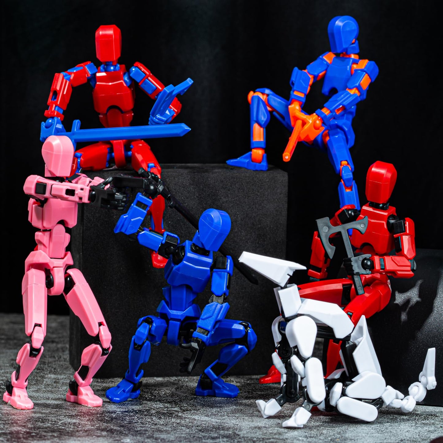 WKSBBTS 6 Pack T13 Action Figures Updated Assembly – Titan 13 & Nova 13 Robot Toy