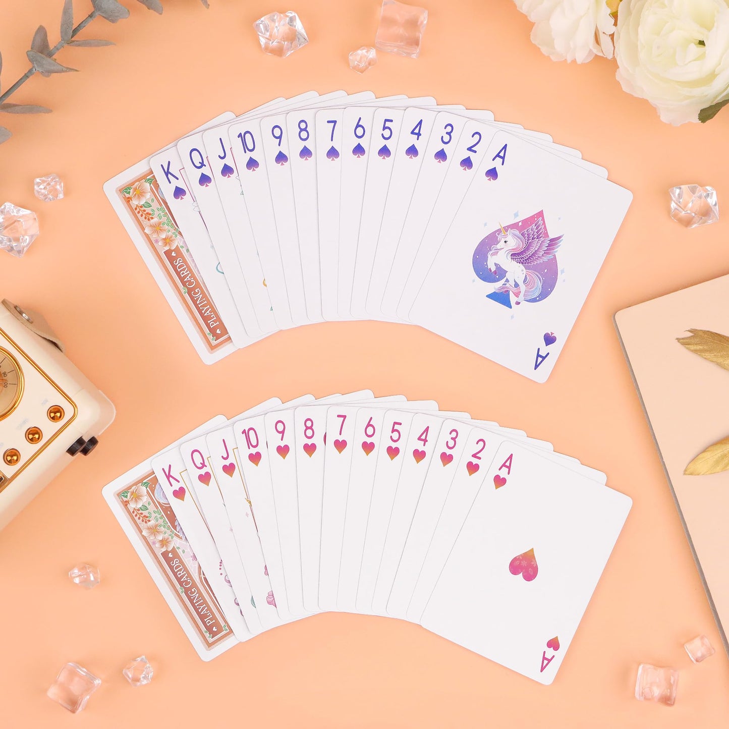 Wkchxd Unicorn Playing Cards – Premium 52-Card Deck for Family Game Night