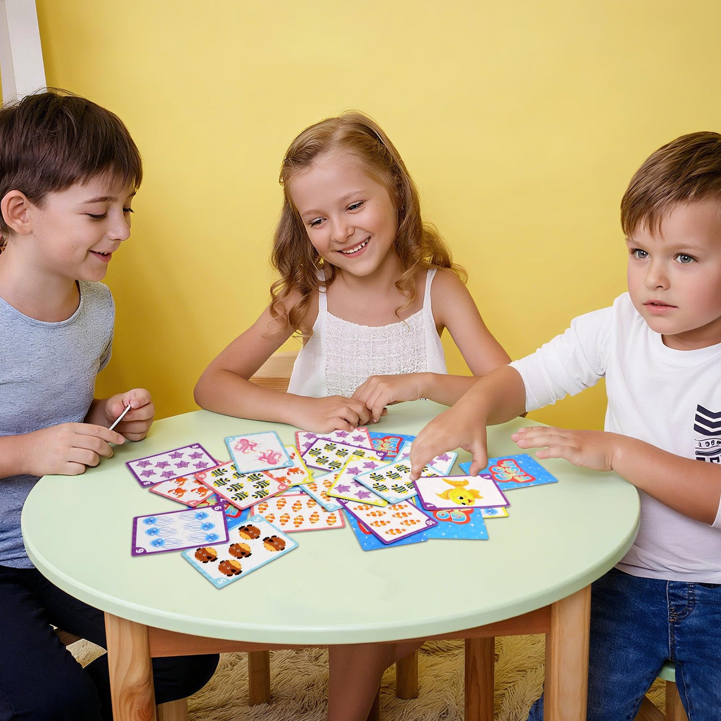 Wkchxd Go Fish & Old Maid Card Games – 4 Pack for Kids 4-8, Family & Travel Fun