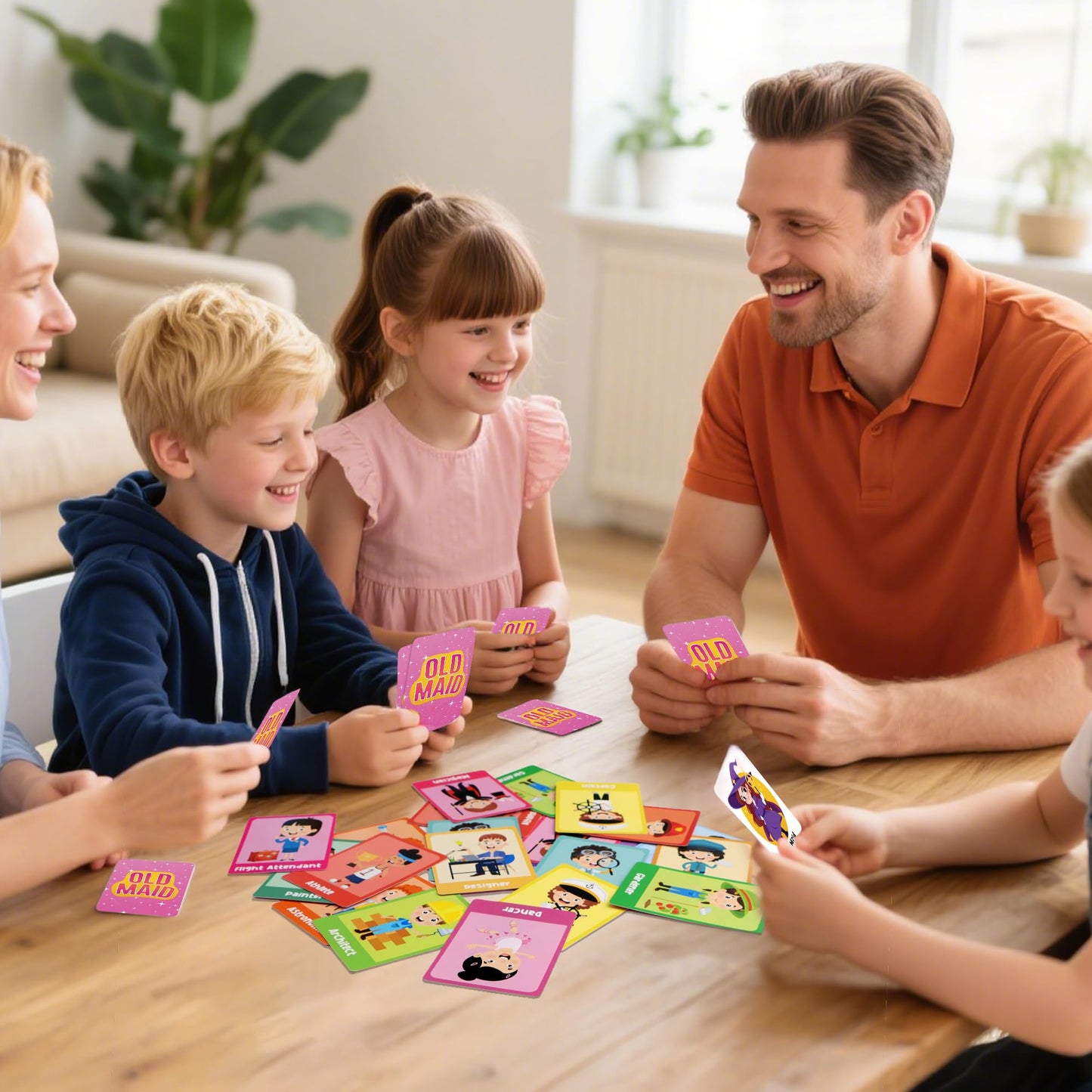 Wkchxd Go Fish & Old Maid Card Games – 4 Pack for Kids 4-8, Family & Travel Fun