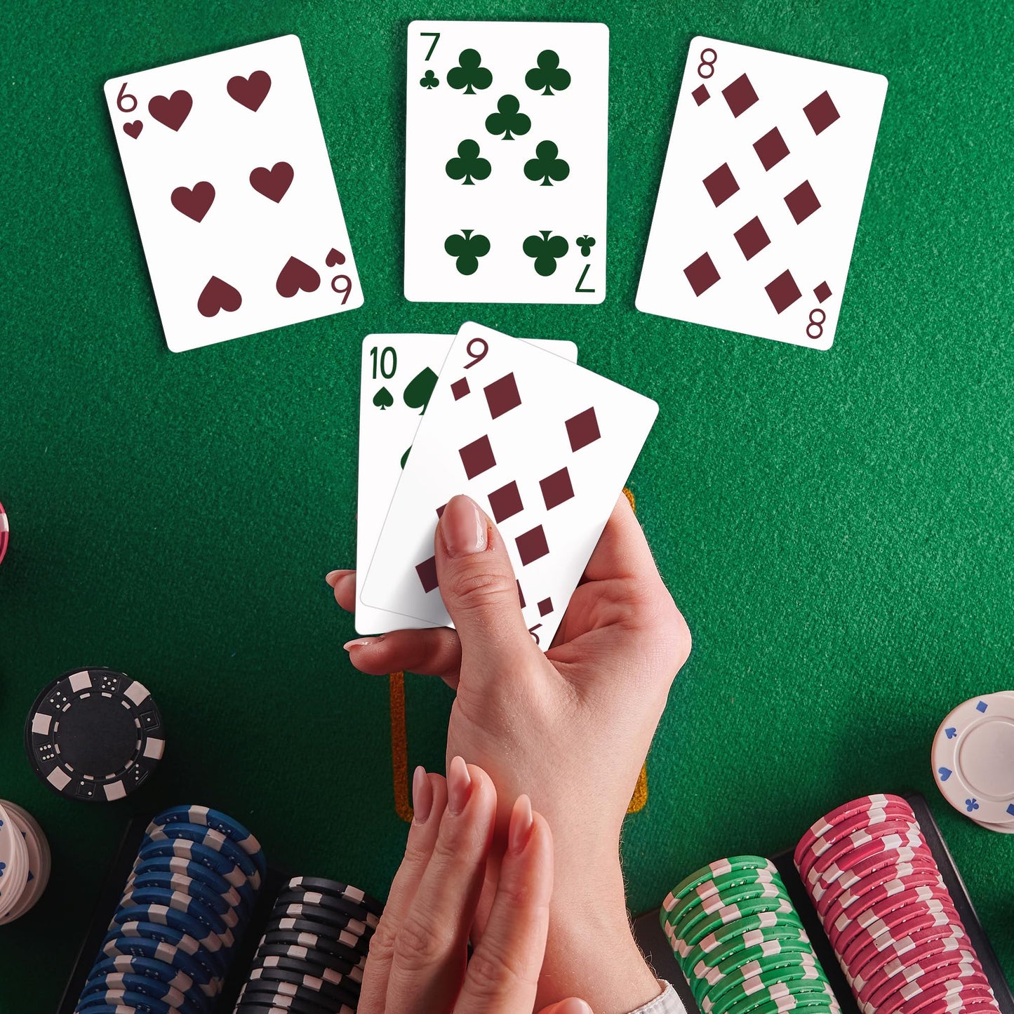 Wkchxd Playing Cards 2-Pack – Premium Green & Red Decks for Poker & Party Games