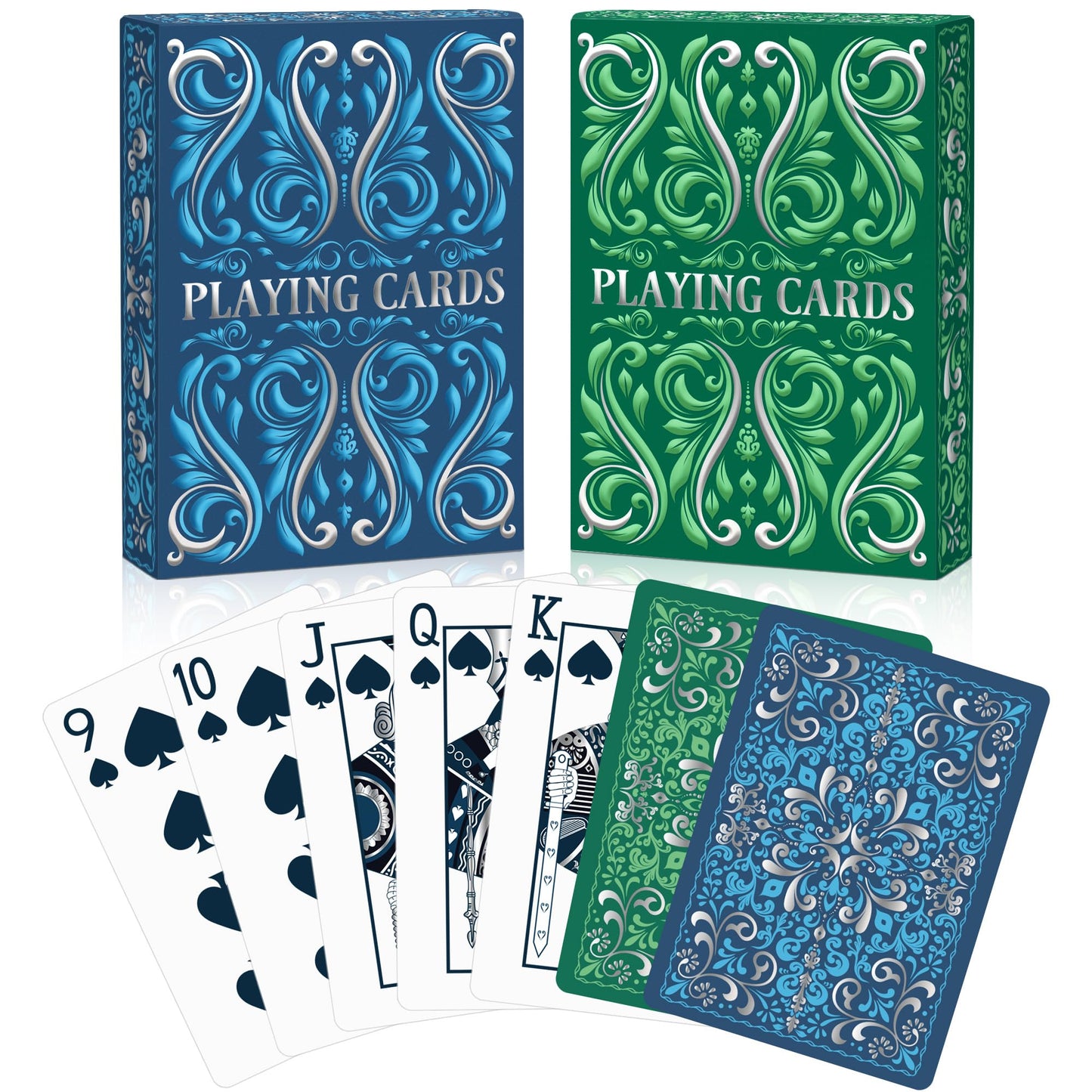 WKCHXD Playing Cards 2 Pack – Premium Decks for Blackjack, Euchre & Family Game Night