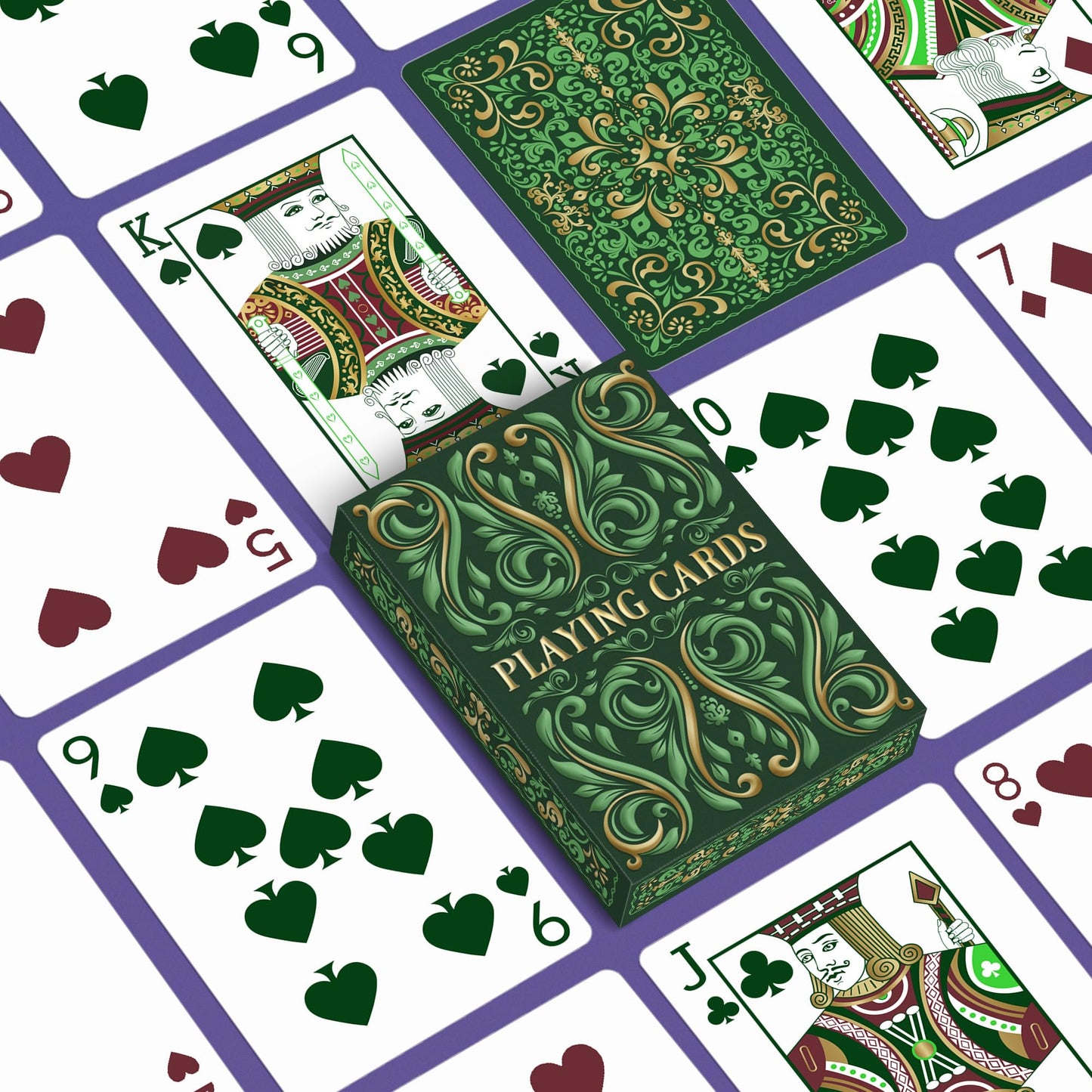 Wkchxd Playing Cards 2-Pack – Premium Green & Red Decks for Poker & Party Games