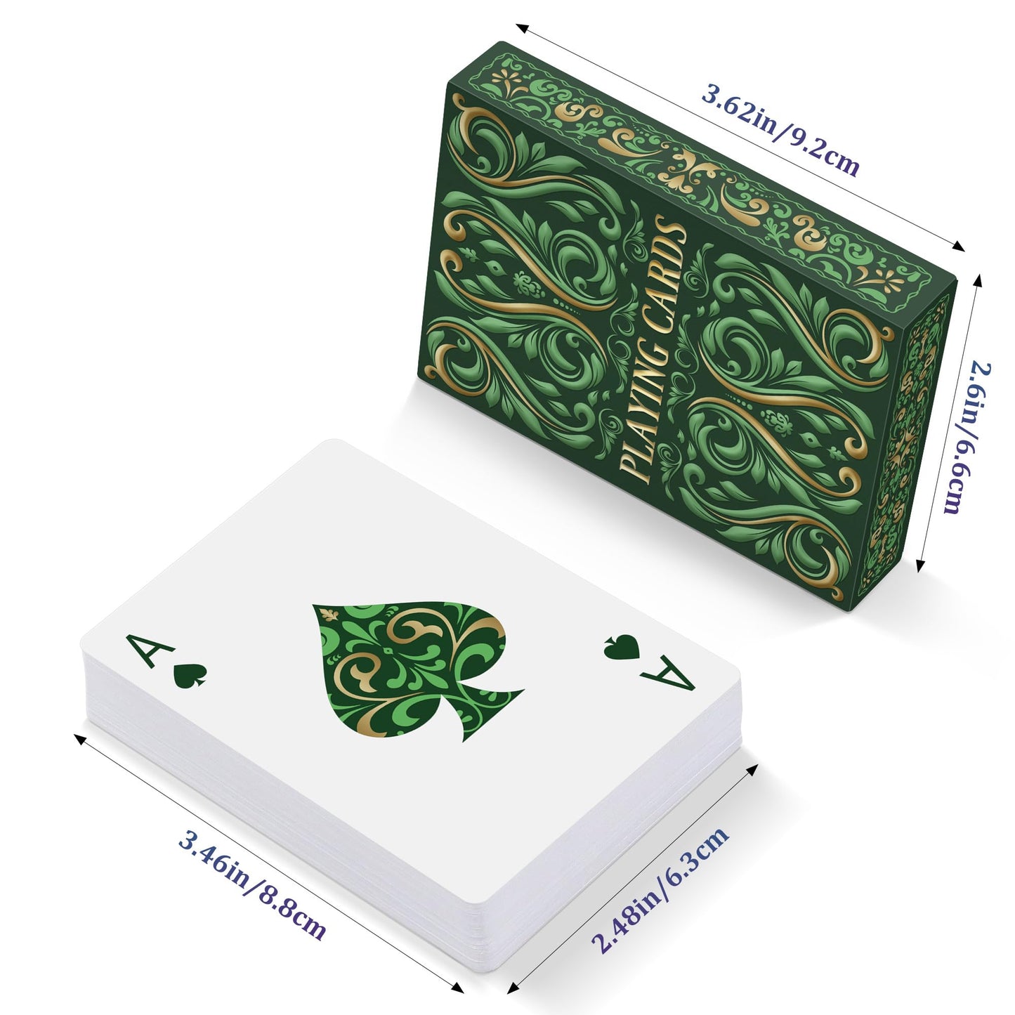 Wkchxd Playing Cards 2-Pack – Premium Green & Red Decks for Poker & Party Games