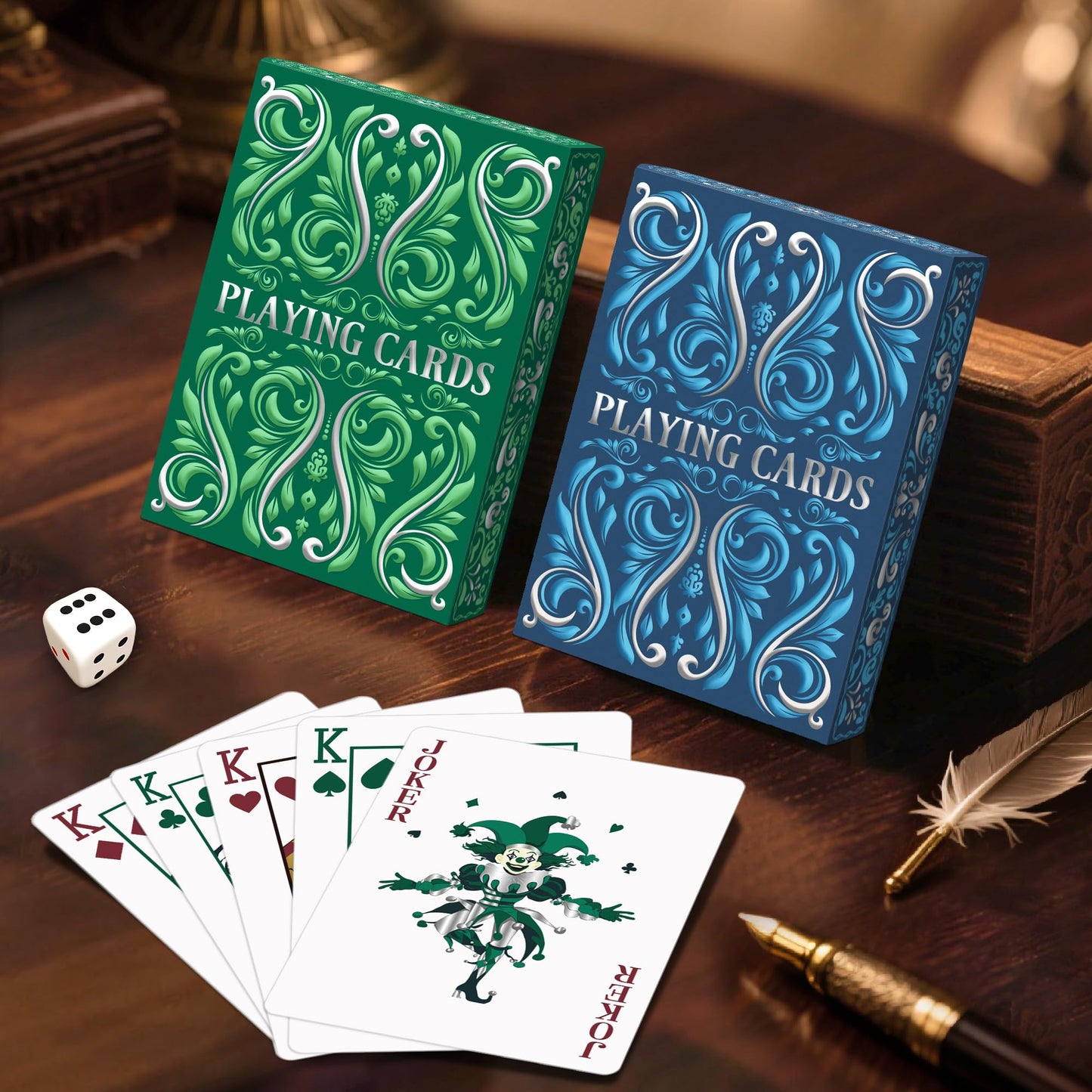 WKCHXD Playing Cards 2 Pack – Premium Decks for Blackjack, Euchre & Family Game Night