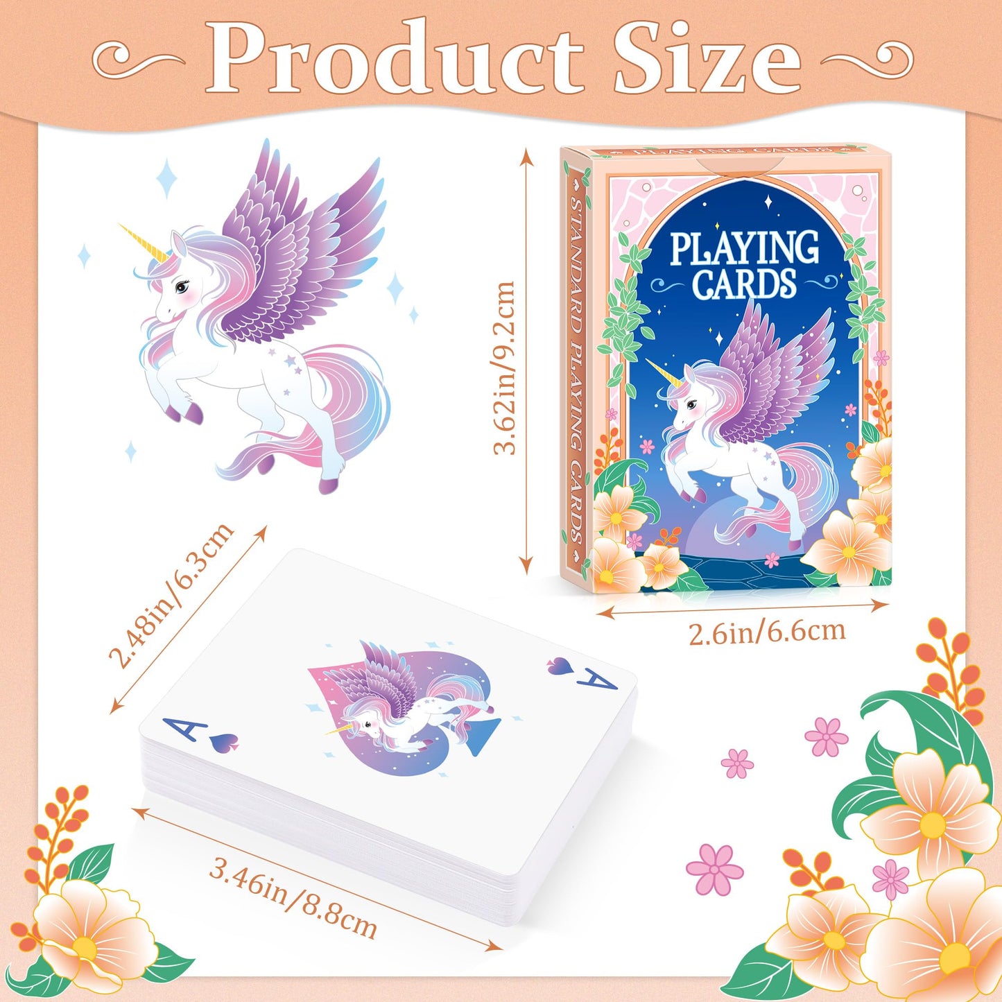 Wkchxd Unicorn Playing Cards – Premium 52-Card Deck for Family Game Night