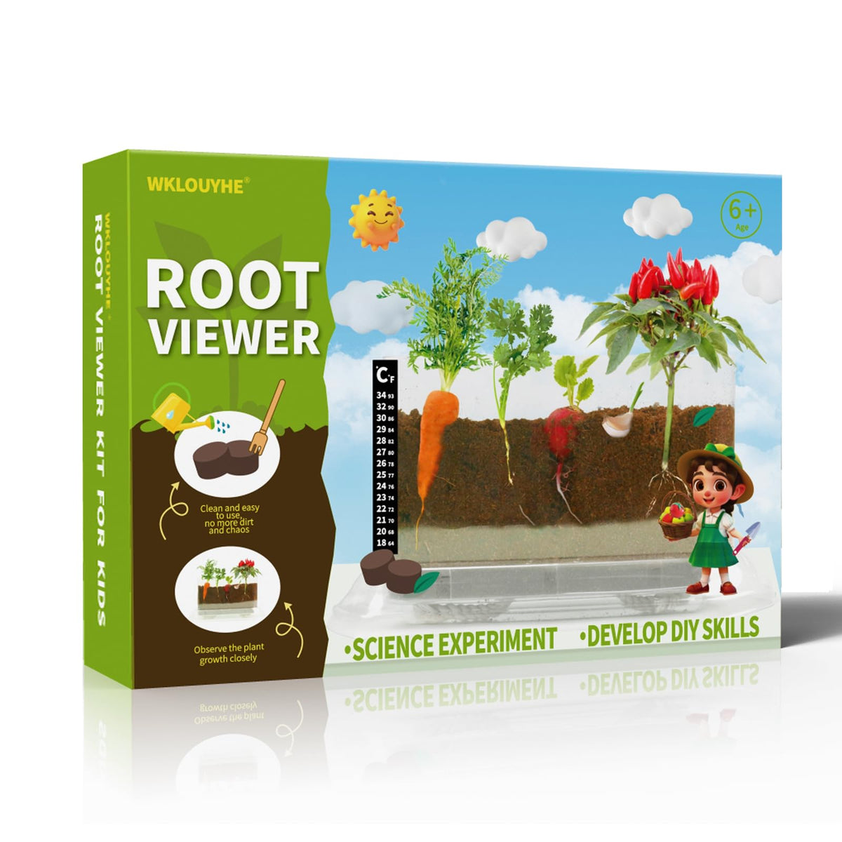 WKLOUYHE Root Viewer Kit for Kids – STEM Science Toy & Gardening DIY Kit (Ages 6–10)