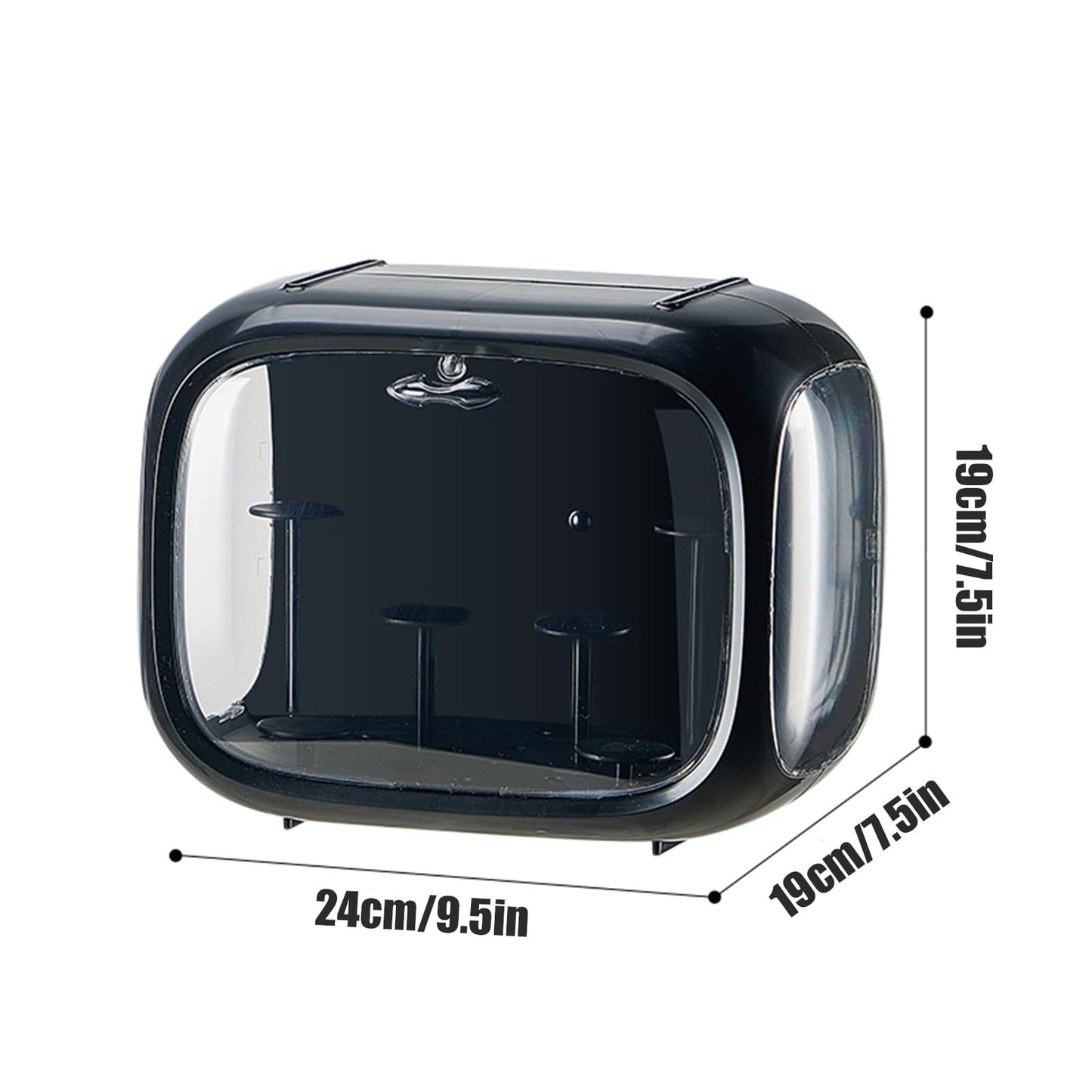 WMM Display Case for Figures with Light – Adjustable Clear Acrylic Box (Dust & Moisture Proof)