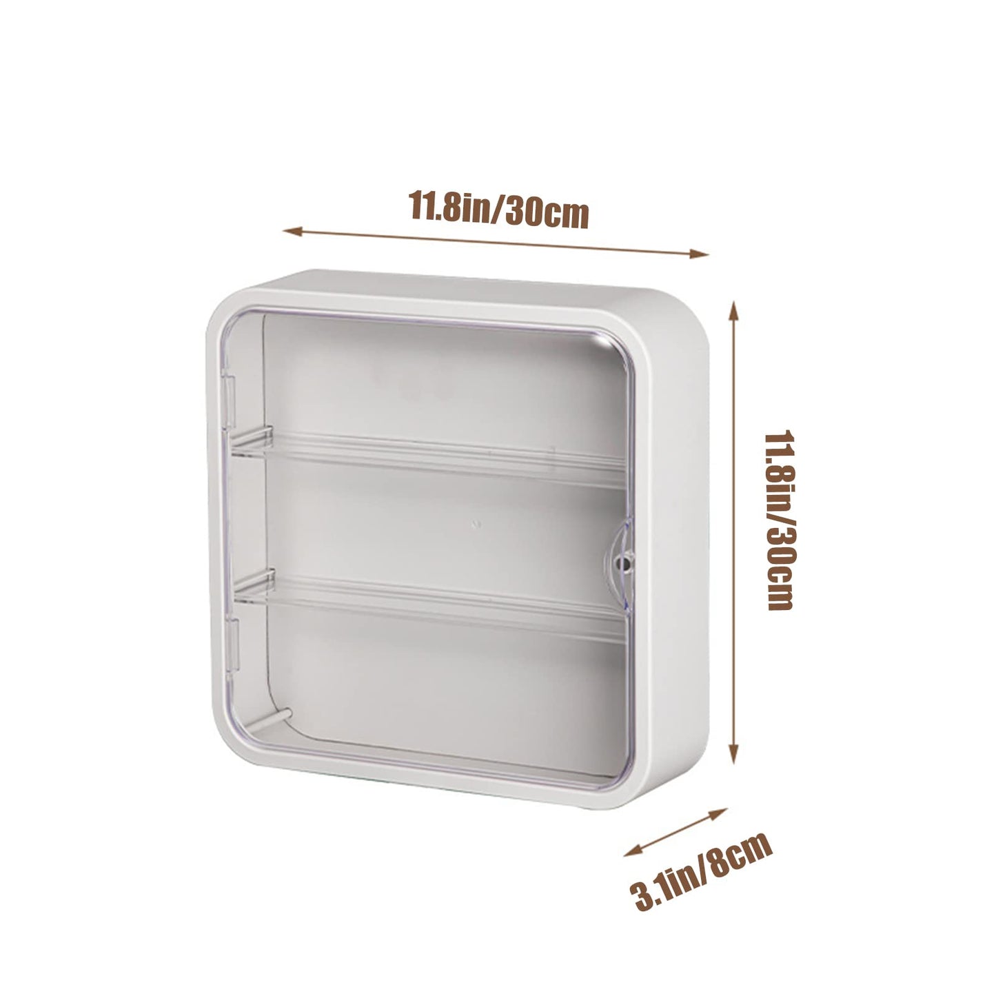 WMM Clear Display Case for Figures – Wall-Mounted Acrylic Display Box with Magnetic Door, Dust & Moisture Proof