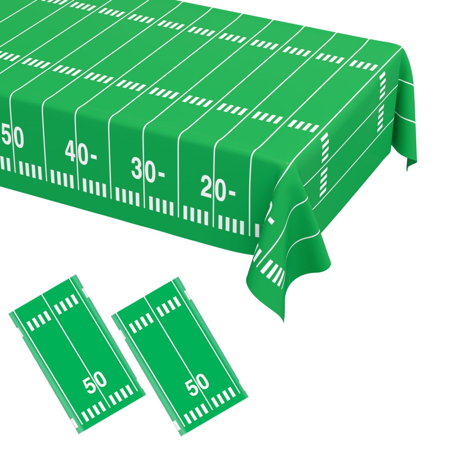 WNINK 2 Pack Football Tablecloths – Disposable 54 x 108 Inch Football Theme Table Cover