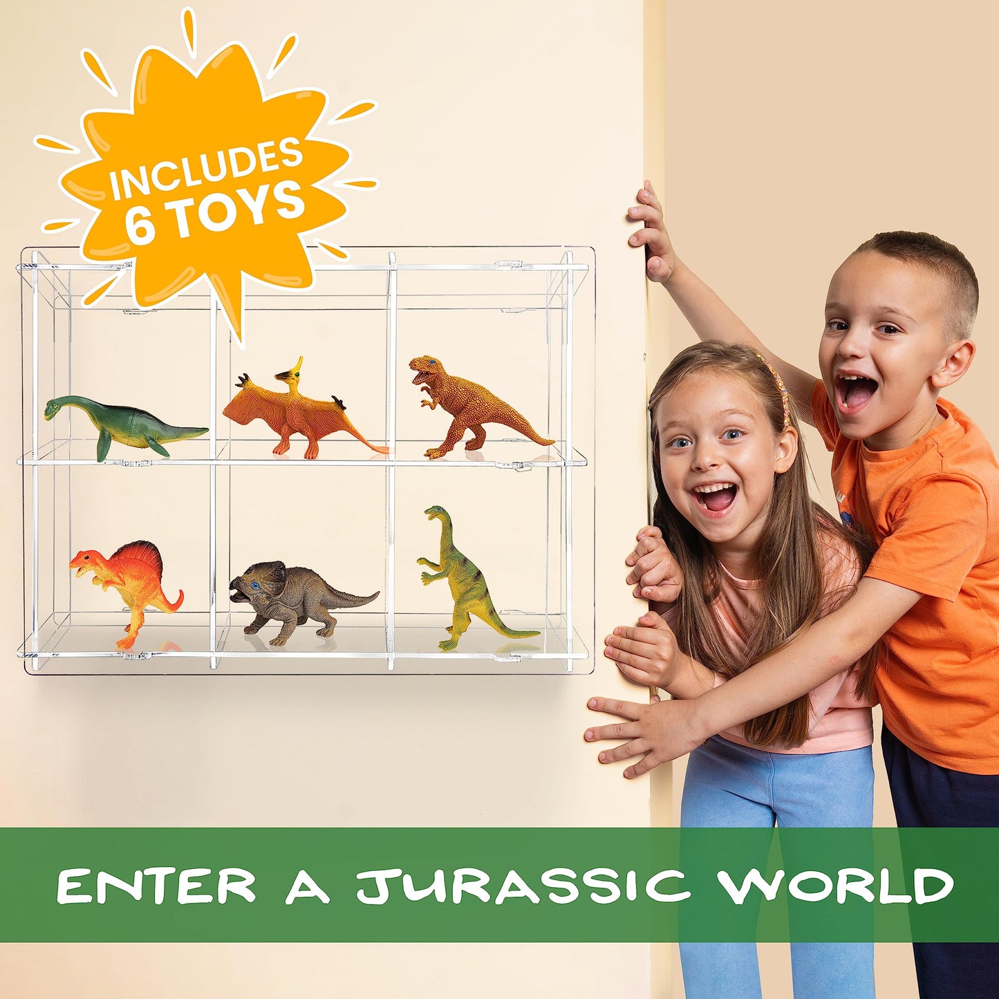 W&O Dinosaur Discovery Kids Tent — Roar Button, LED Lights & Dino Toys