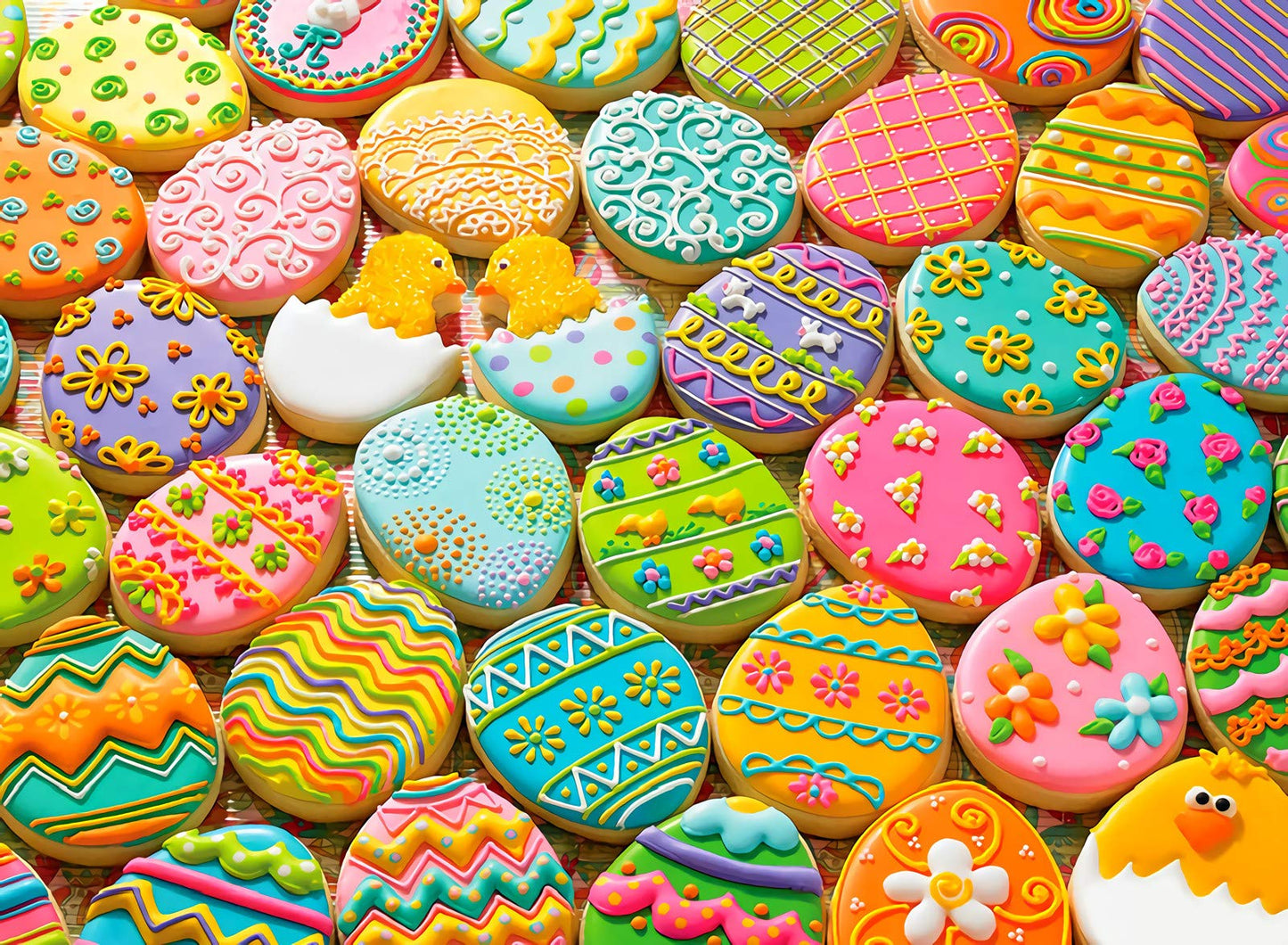Wobehsk Easter Colorful Cookie Egg Puzzle – 500-Piece Wooden Jigsaw for Adults