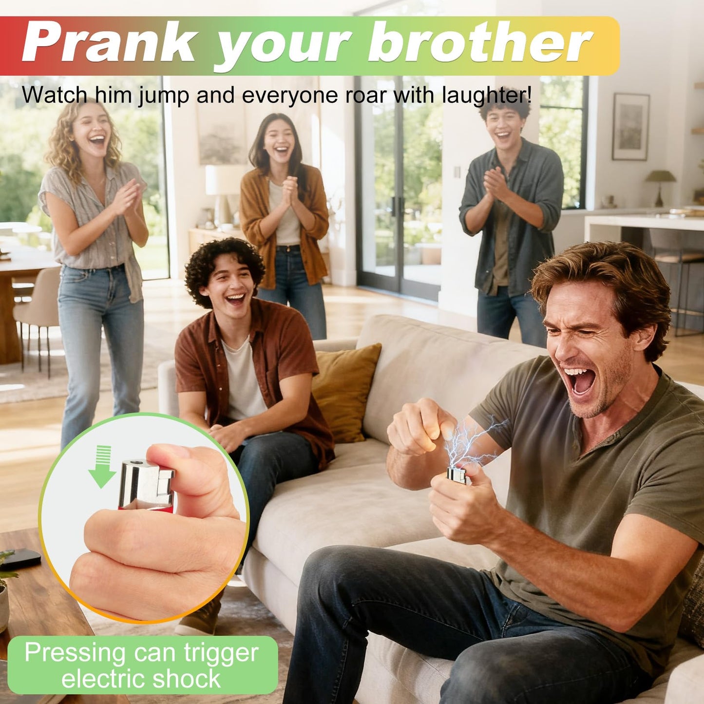 WOCNIB 6-Piece Electric Shock Prank Toy Set — Three Shocking Methods for Party Fun