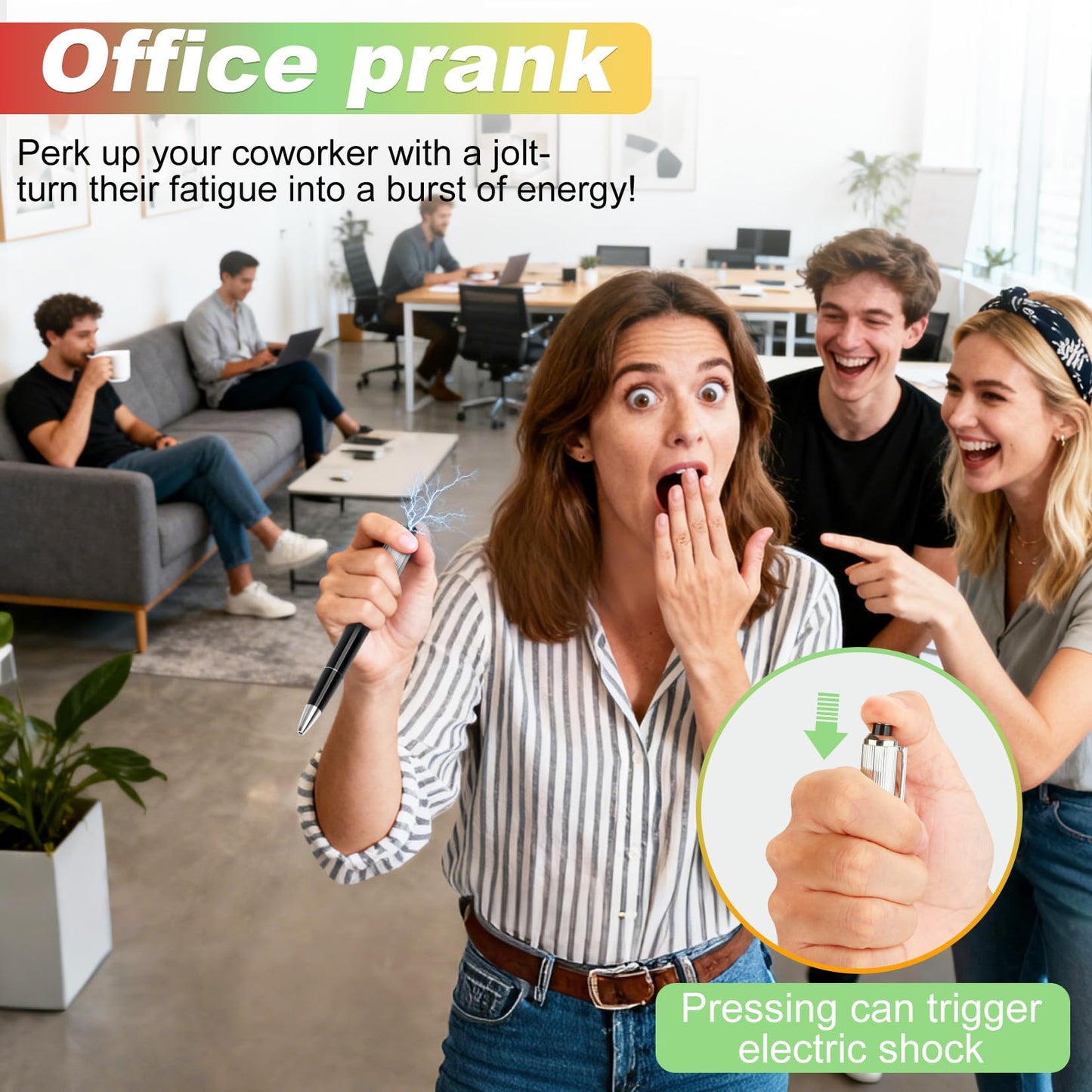 WOCNIB 6-Piece Electric Shock Prank Toy Set — Three Shocking Methods for Party Fun