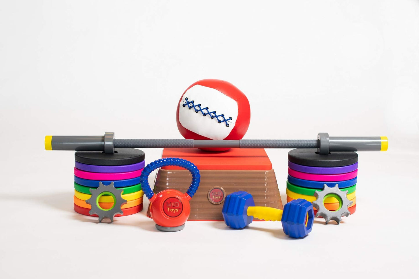 WOD Toys Barbell Mini – Adjustable Kids Barbell Set for Safe Home Workouts