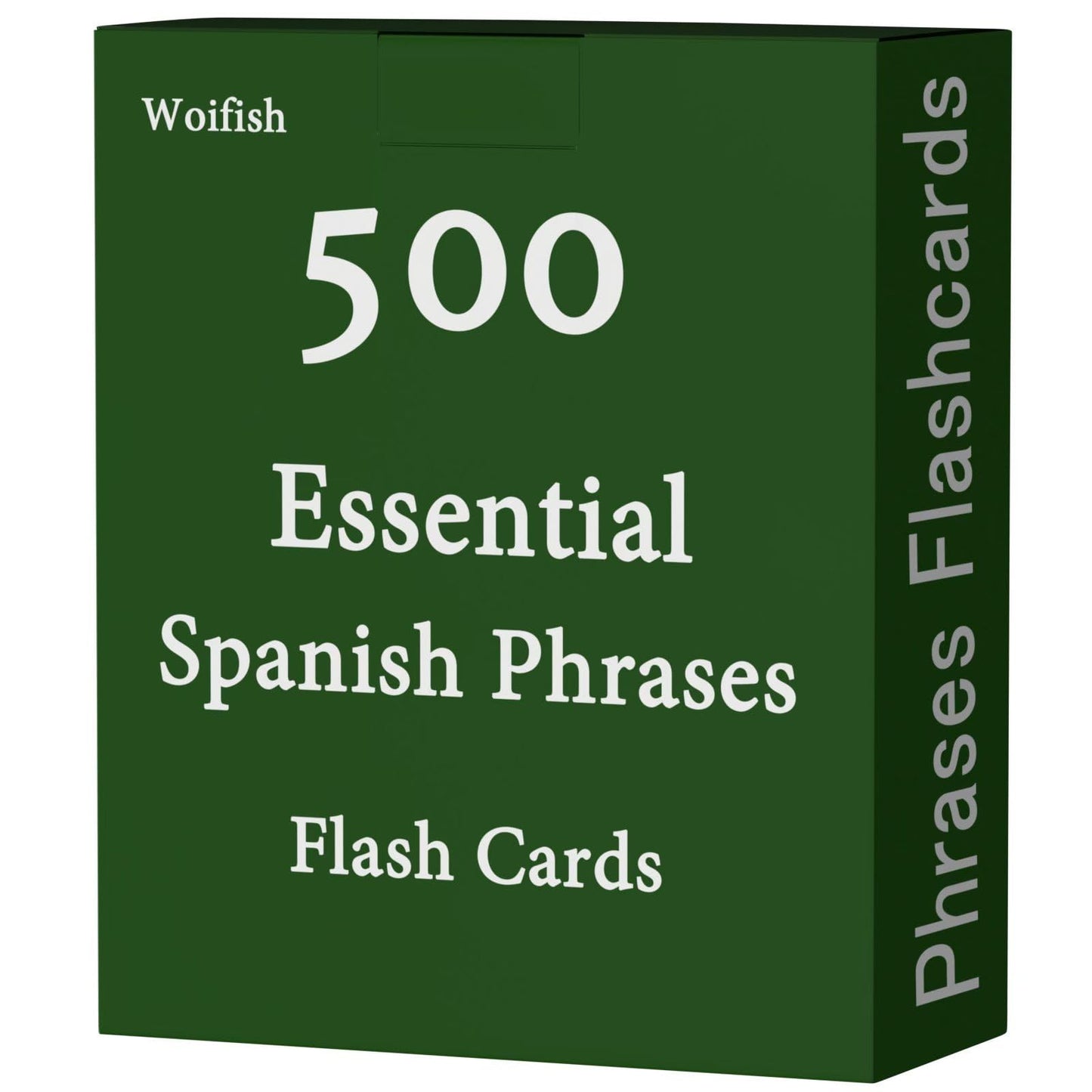Woifish 500 Common Spanish Phrases Flash Cards for Beginners