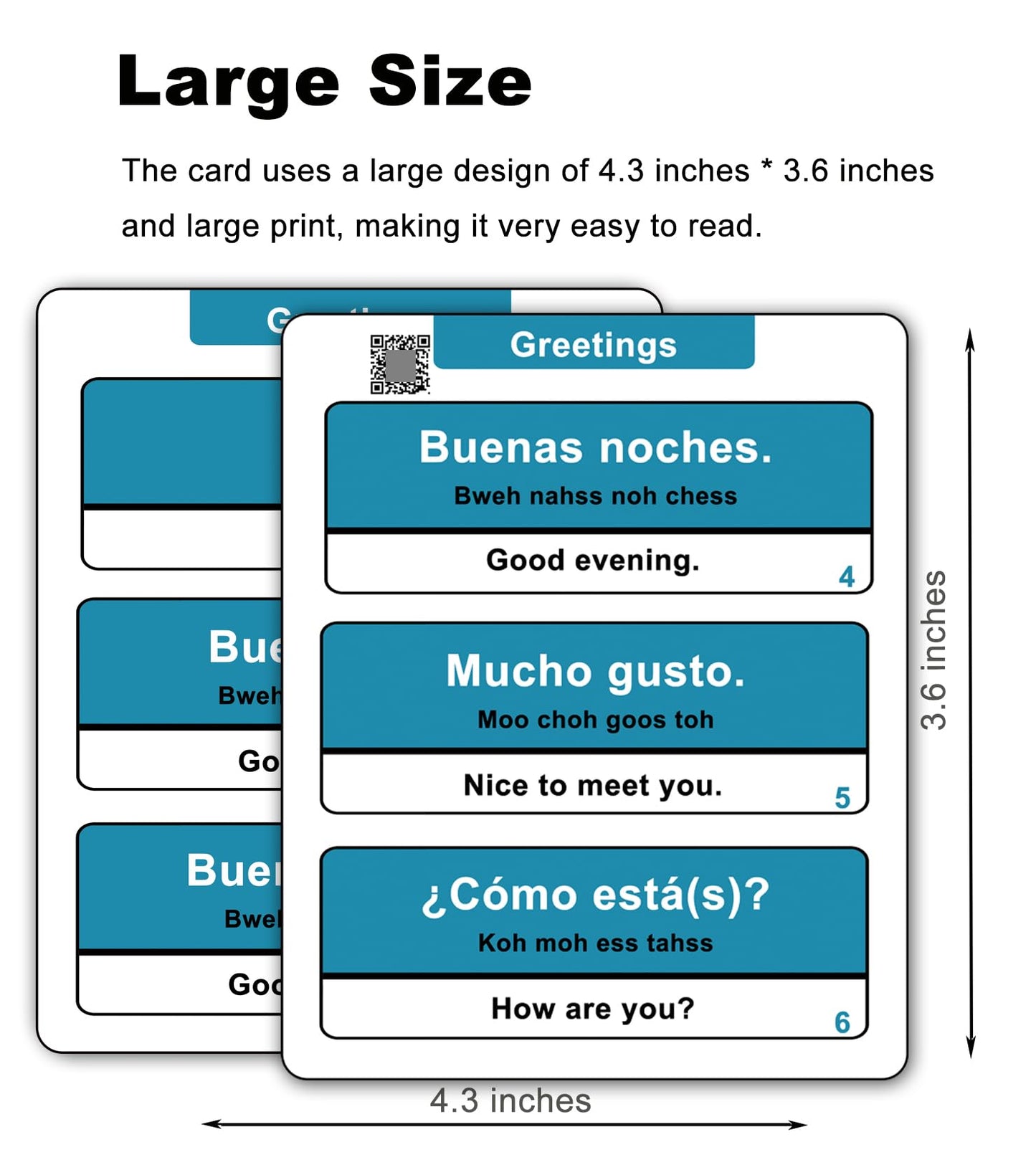 Woifish 500 Common Spanish Phrases Flash Cards for Beginners