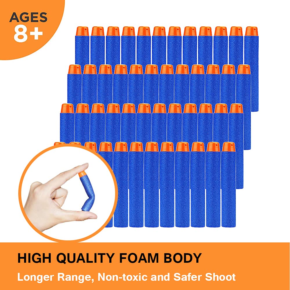 Wolftop 500 Pcs Refill Darts Pack – Universal Foam Darts for Nerf N-Strike Elite Blasters