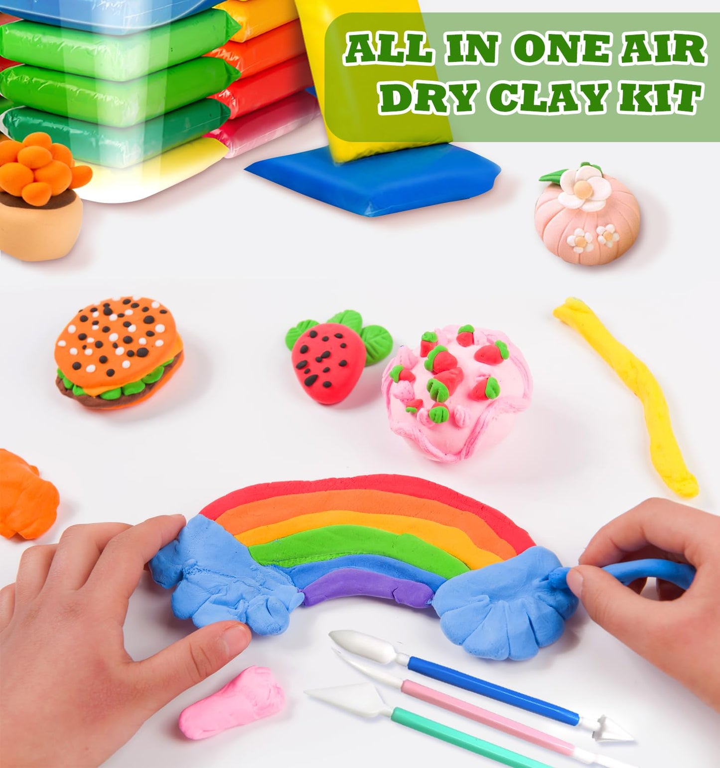 Wolwefa Air Dry Foam Clay – 80 Pack, Moldable, Lightweight Kids’ Craft Clay