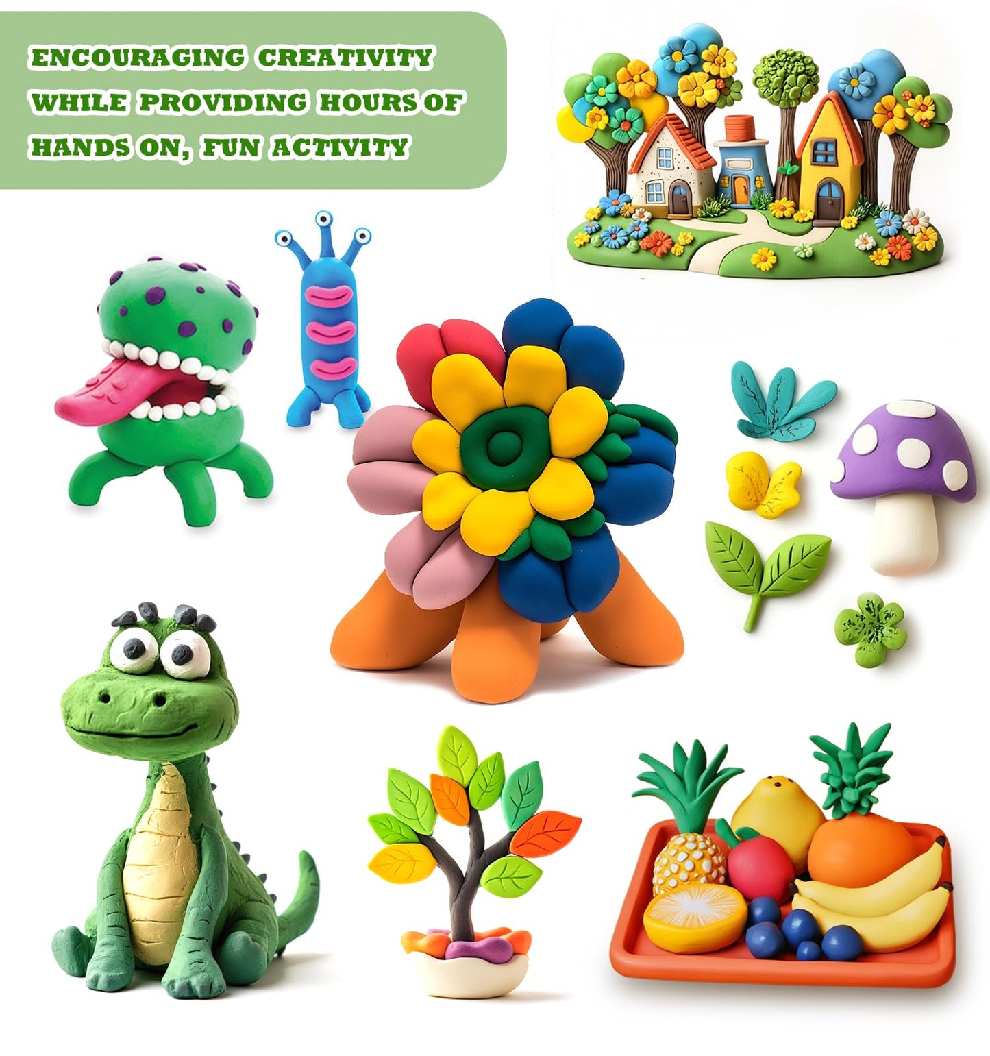 Wolwefa Air Dry Foam Clay – 80 Pack, Moldable, Lightweight Kids’ Craft Clay