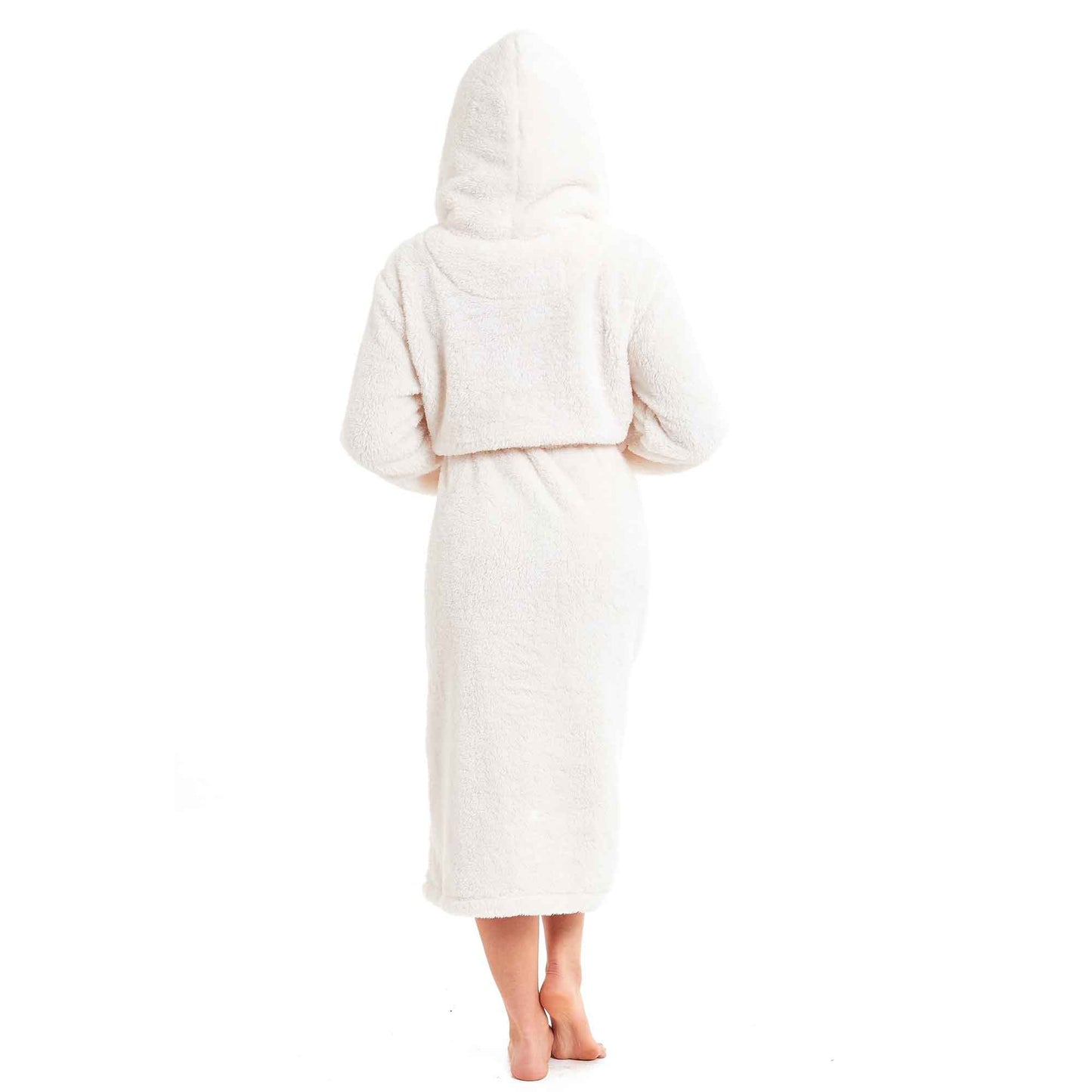 Daisy Dreamer Women's Fleece Hooded Robe Snuggle Touch Velvet-Soft Loungewear UK Sizes