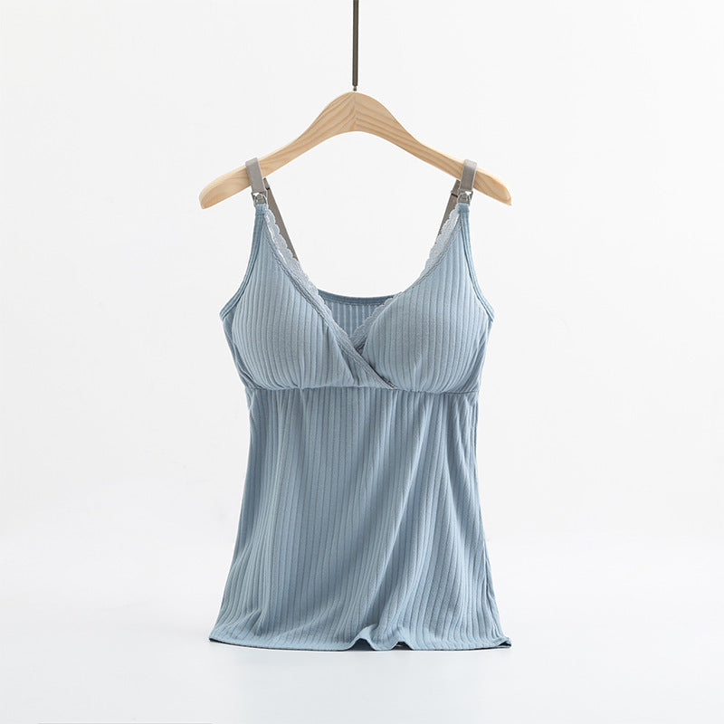 Women’s Breastfeeding Vest with Cross Elastic Bra