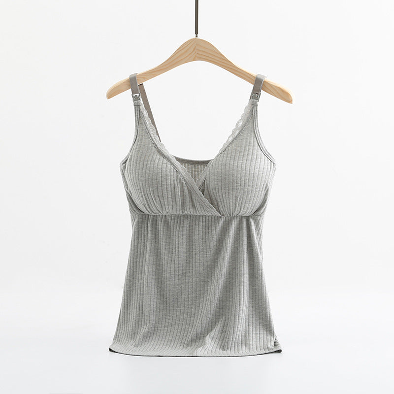 Women’s Breastfeeding Vest with Cross Elastic Bra