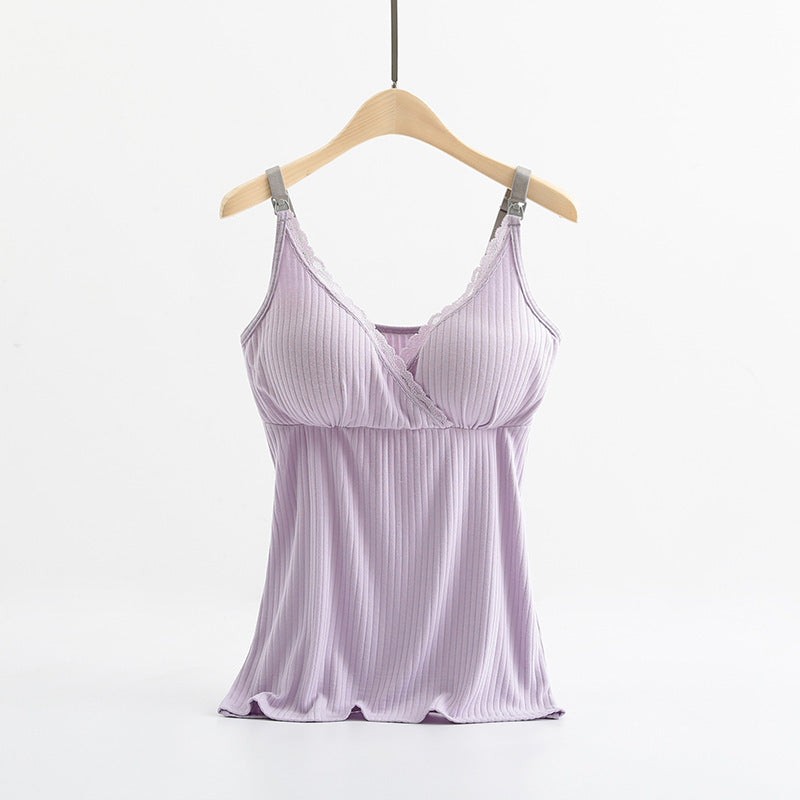 Women’s Breastfeeding Vest with Cross Elastic Bra