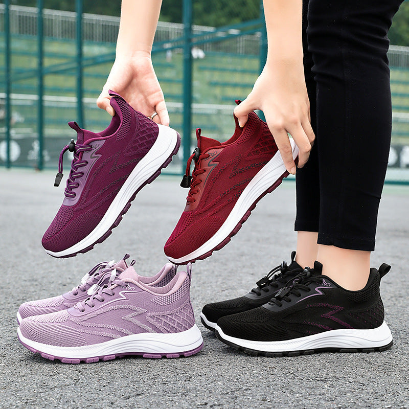 Women's Breathable Flyknit Walking Shoes | Lightweight Trainers