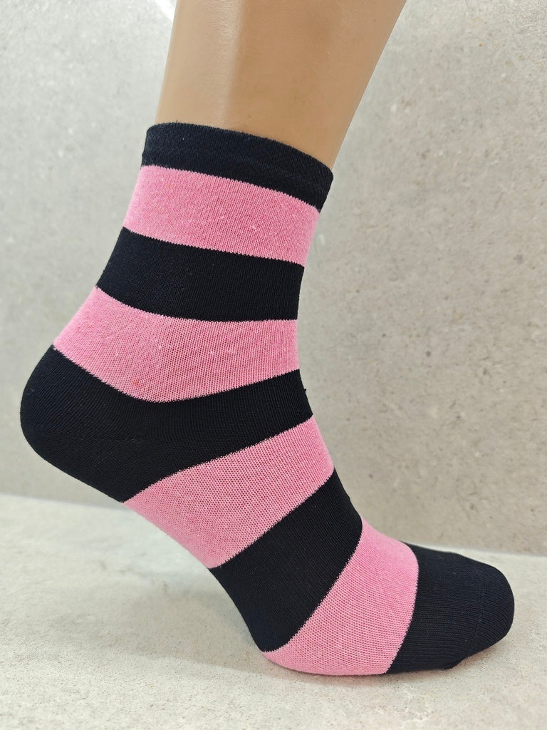 Women’s Colourful Striped Socks, Pack Of 6, 12 & 24 Pairs