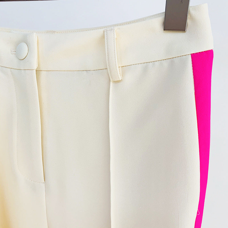 Professional One Button Suit & Flared Pants Set | Modest Two-pieces Suit
