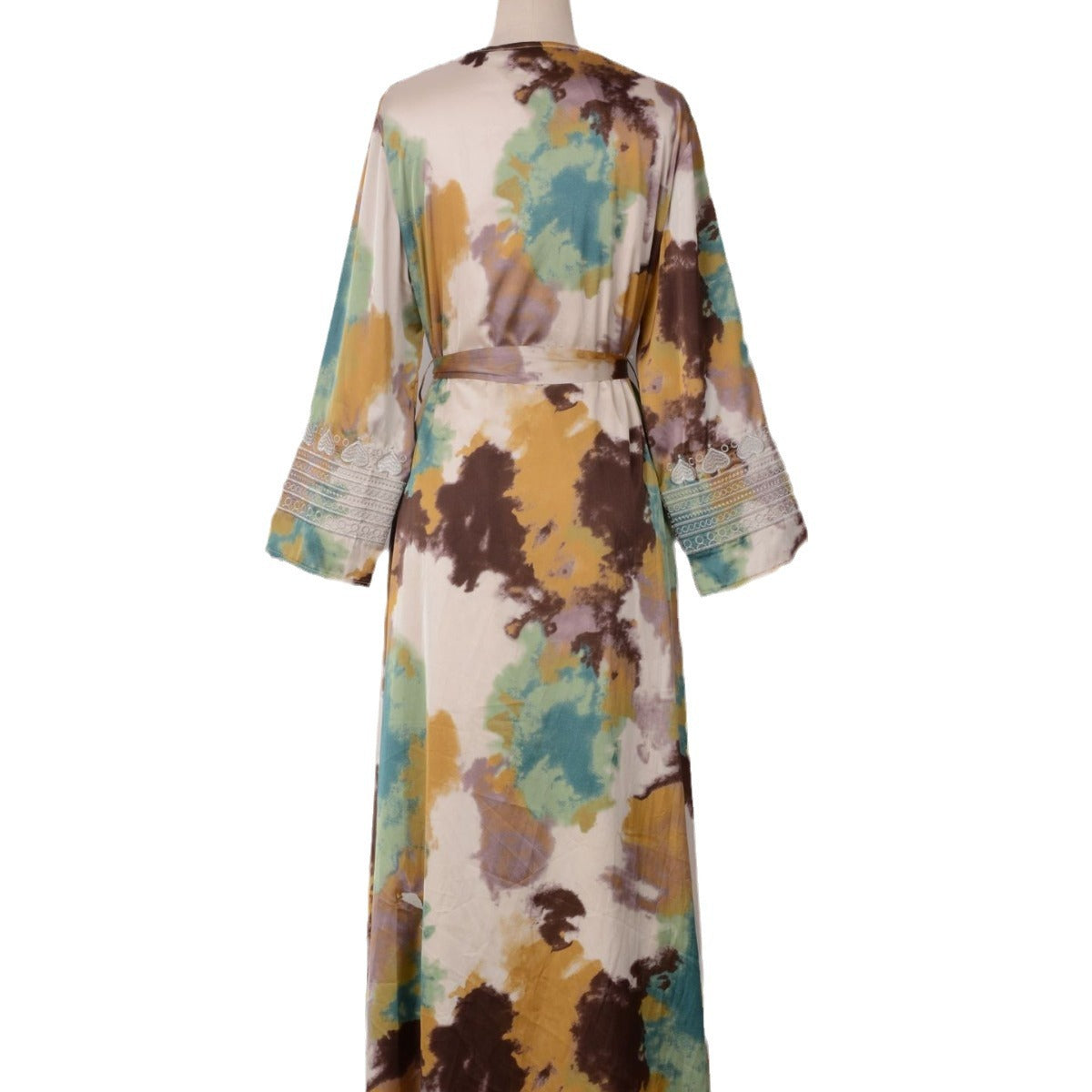 Women's Embroidered Large Swing Modest Dress