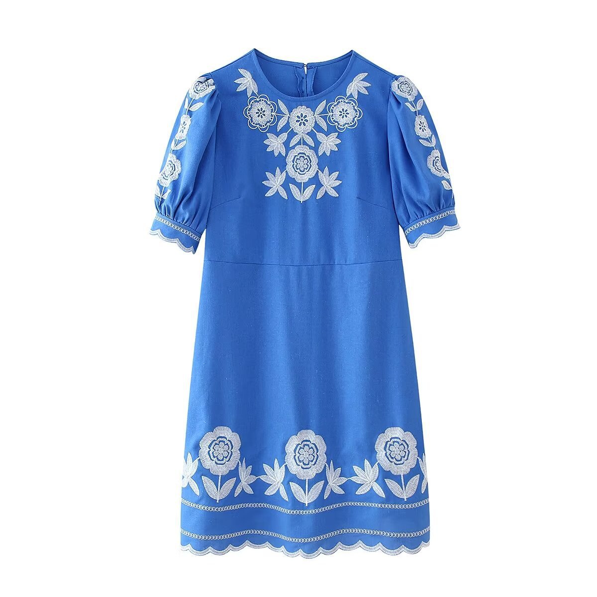 Women's Embroidered Short Sleeve Dress