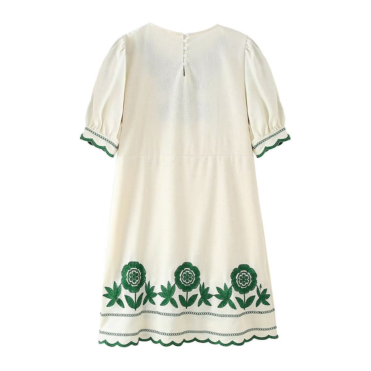 Women's Embroidered Short Sleeve Dress