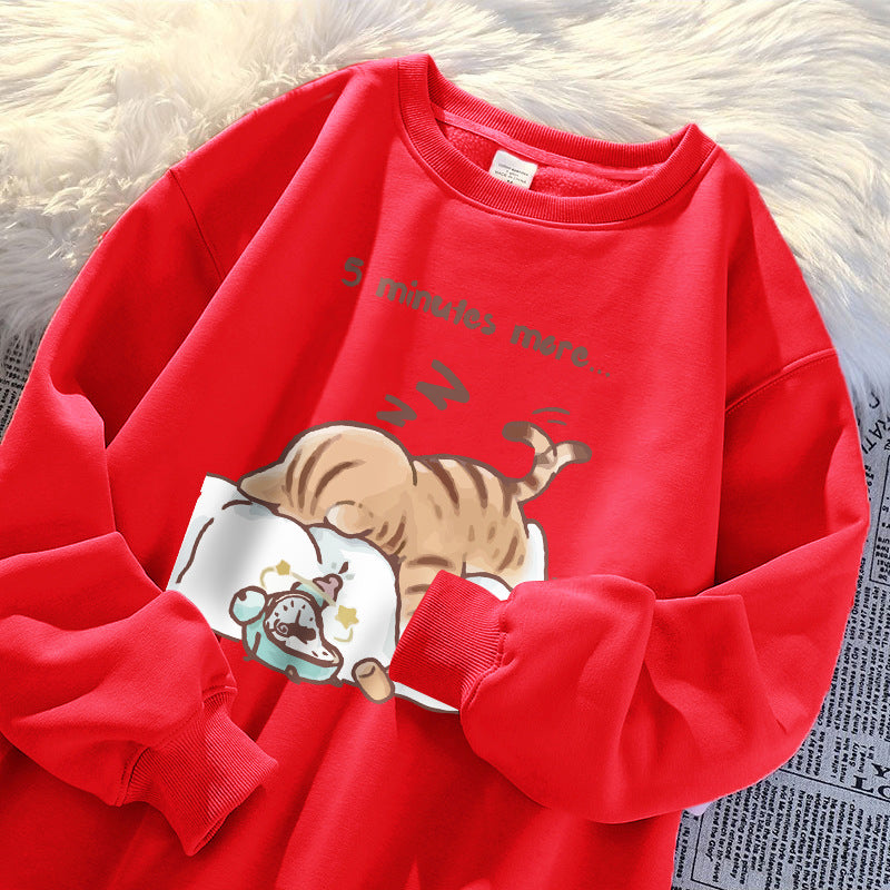 Women's Korean Style Printed Sweatshirt, Spring Fashion, Summer Top