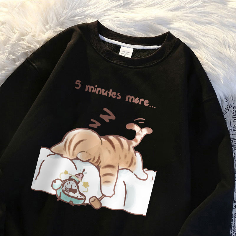 Women's Korean Style Printed Sweatshirt, Spring Fashion, Summer Top