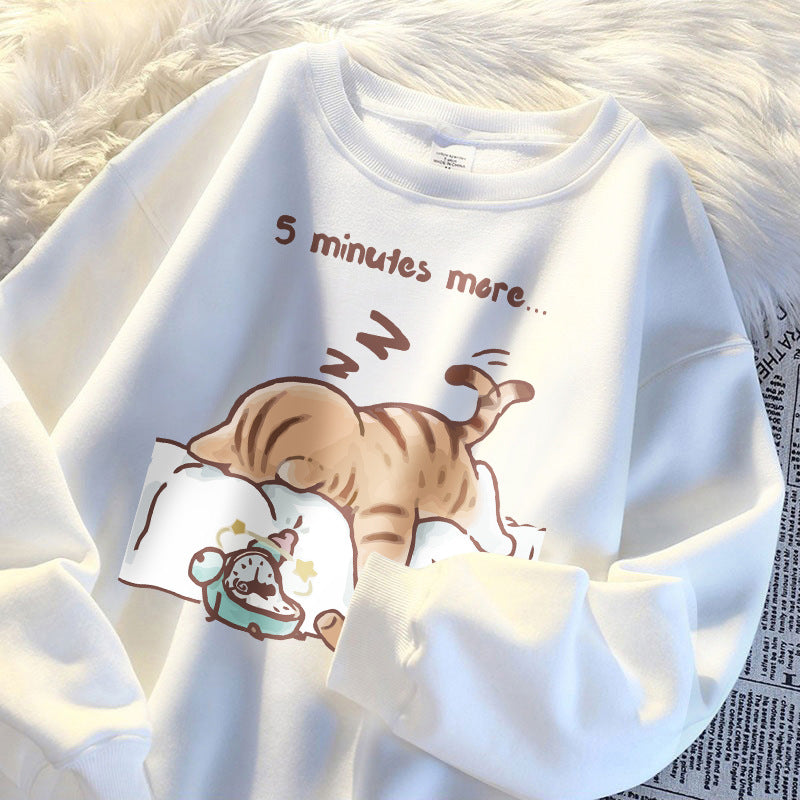Women's Korean Style Printed Sweatshirt, Spring Fashion, Summer Top