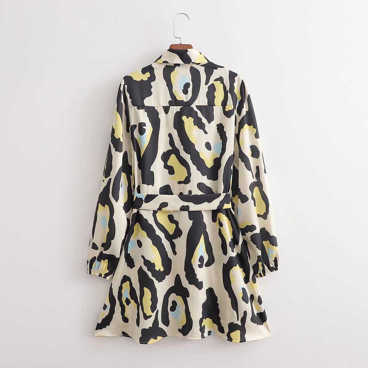 Women's Leopard Print Shirt Dress