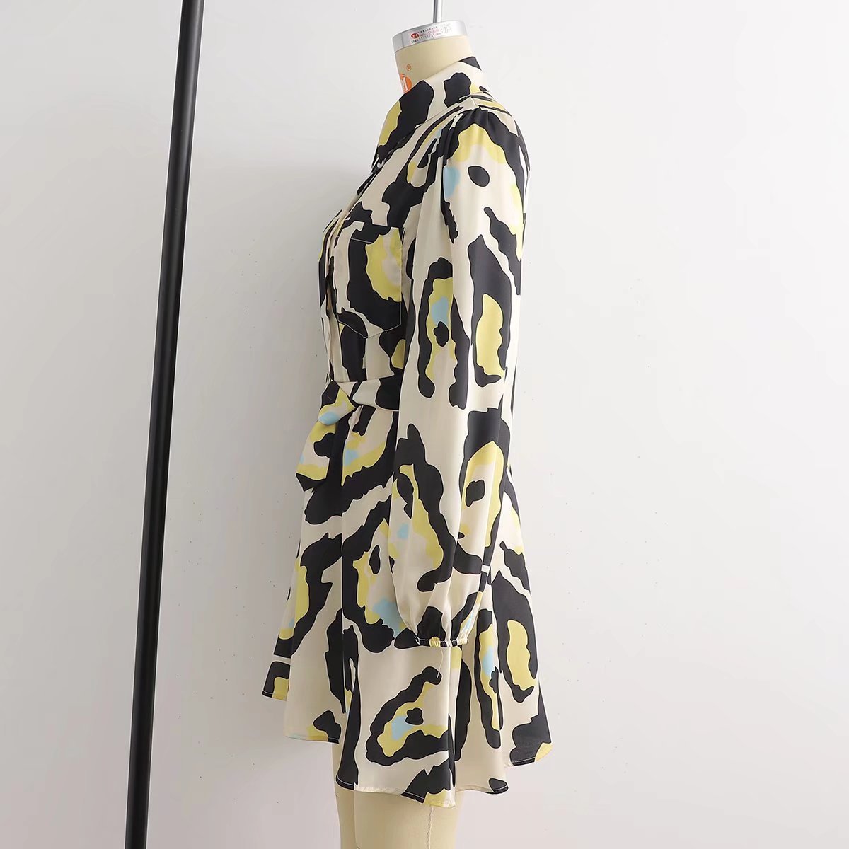 Women's Leopard Print Shirt Dress