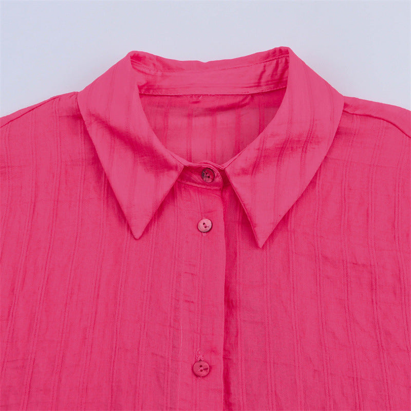 Women's Long Sleeve Thin Blouse, Casual Striped Summer Shirt
