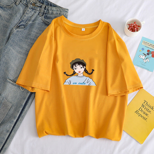 Women's Loose Short-sleeved T-shirt
