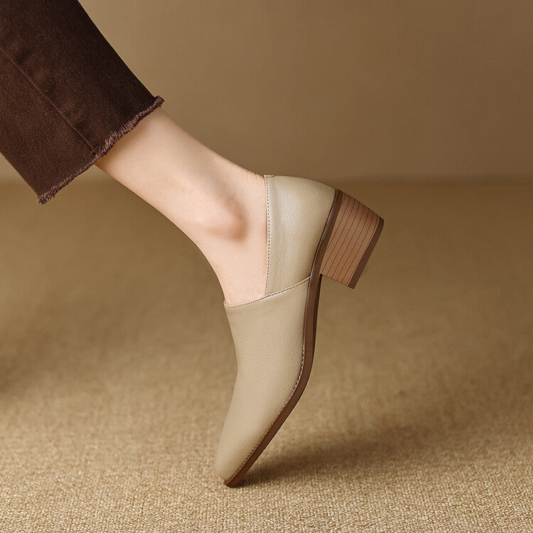 Women's Medium-heeled Deep-mouthed Shoes