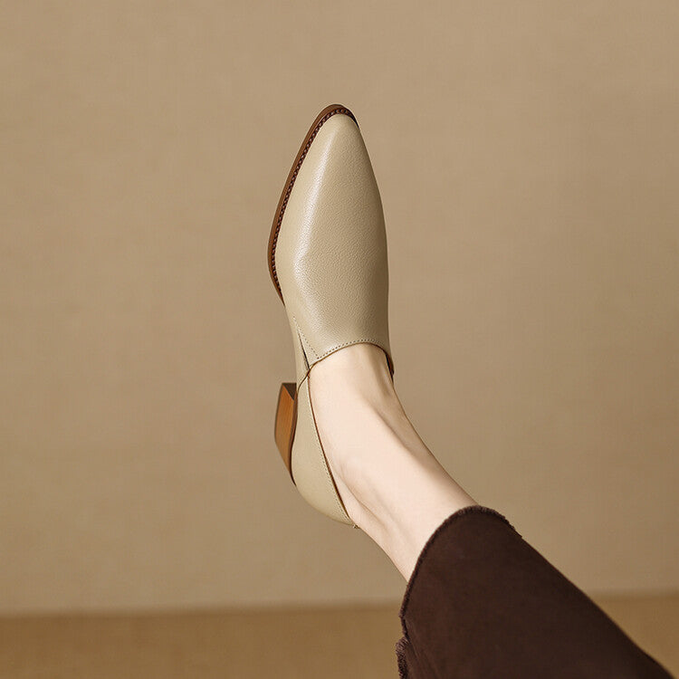 Women's Medium-heeled Deep-mouthed Shoes