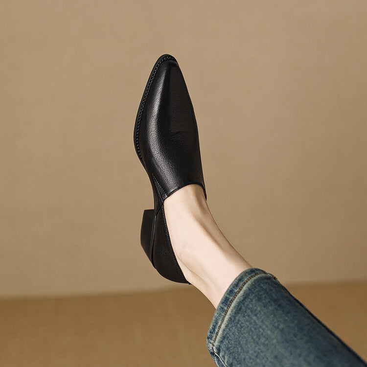 Women's Medium-heeled Deep-mouthed Shoes