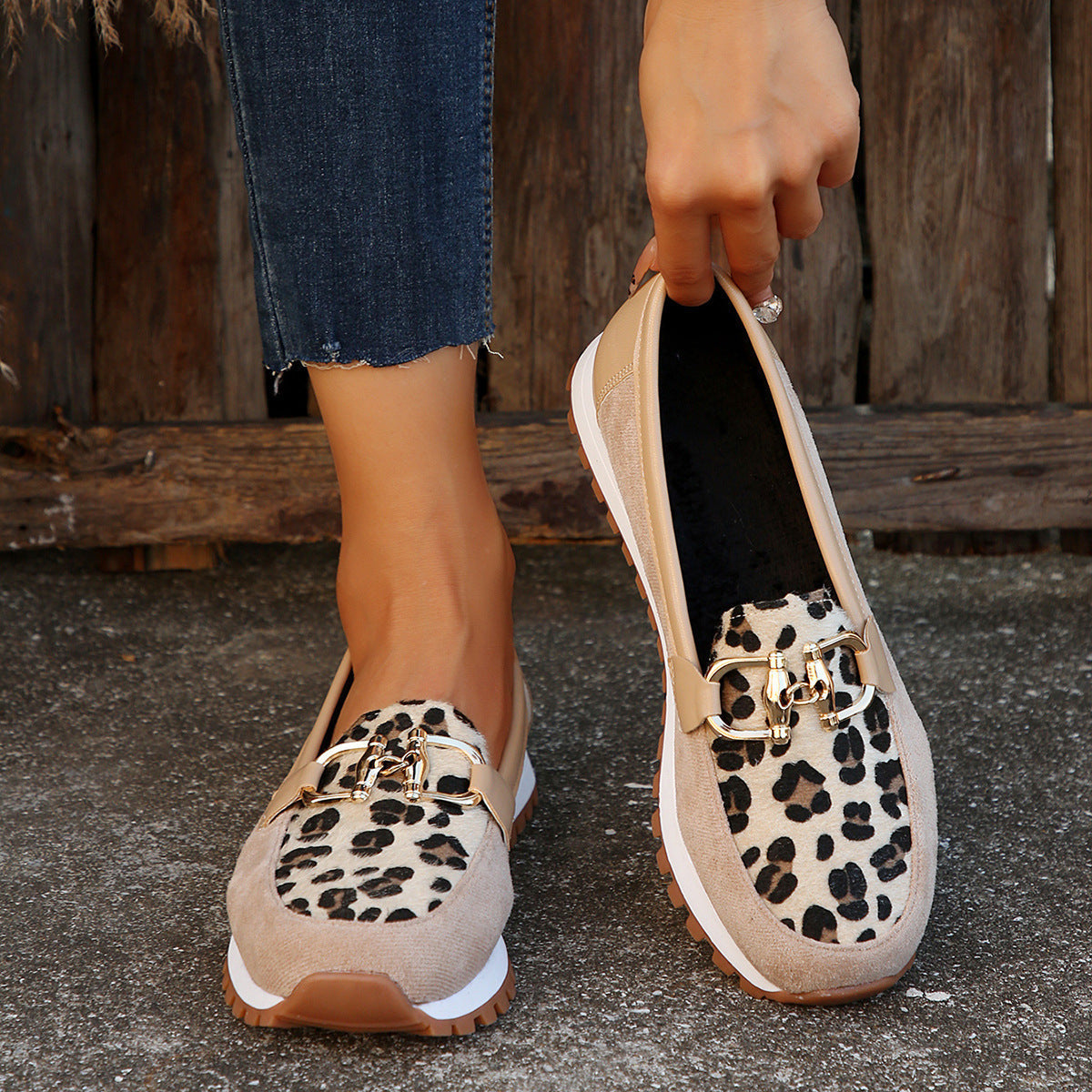 Women's Metal Buckle Flat Shoes, Summer Shoes