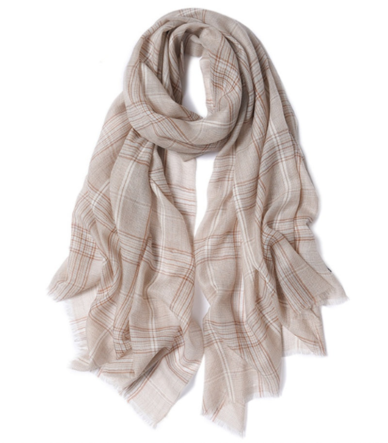 Luxury Worsted Cashmere Shawl | Thin Autumn Winter Wrap - Neomodest