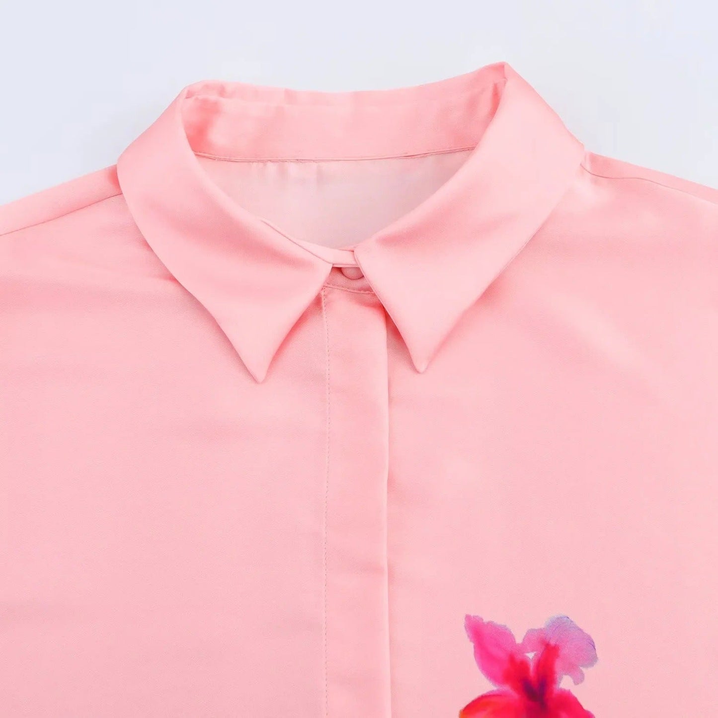 Women's Printed Lapel Shirt
